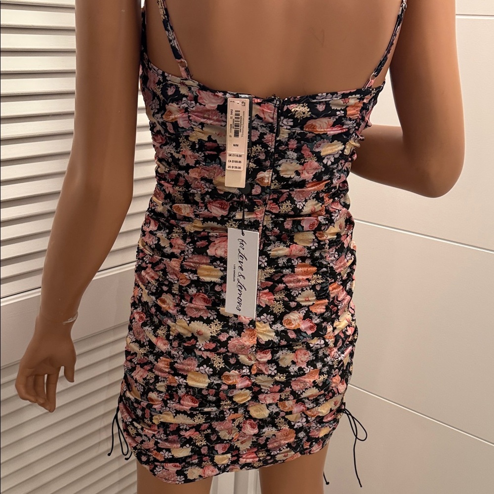 For Love & Lemons Stylish Multicolor Ruched Dress medium - Picture 7 of 10
